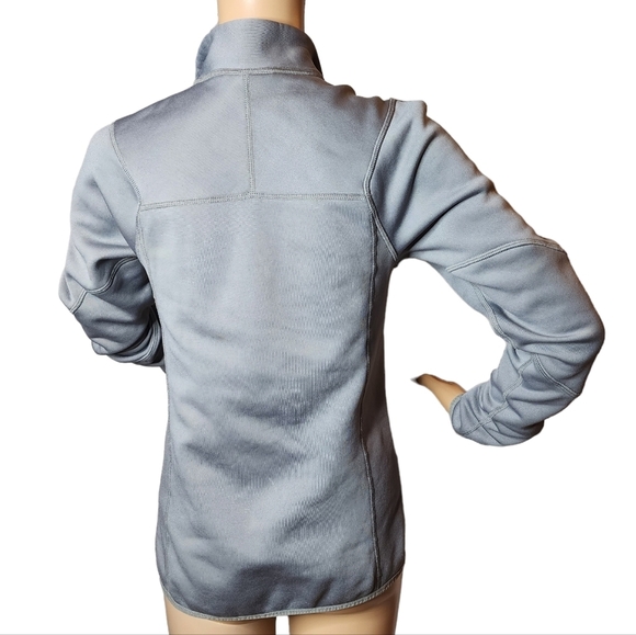 Patagonia women's 1/4 zip fleece lined grey pullover.  Small. - Picture 13 of 16
